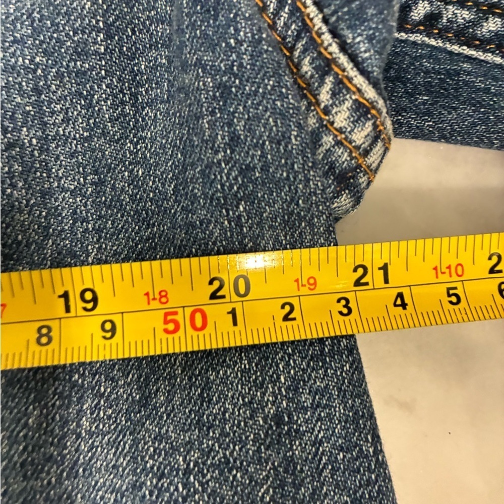 American Eagle lightly distressed Jean Jacket. Boyfriend fit. NWOT. AE Size S - Picture 6 of 7